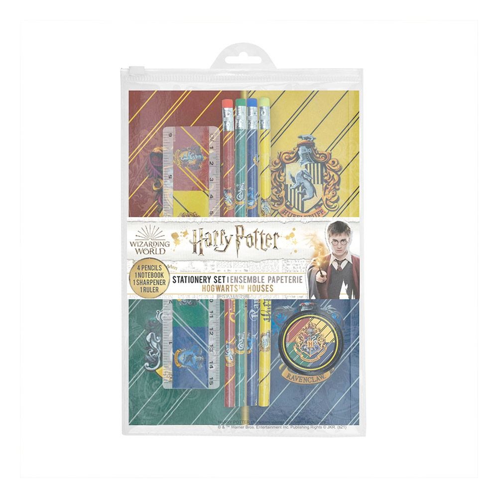 Cinereplicas Harry Potter - 6-Piece Set Hogwarts Houses Ensemble de papeterie - Multicolore